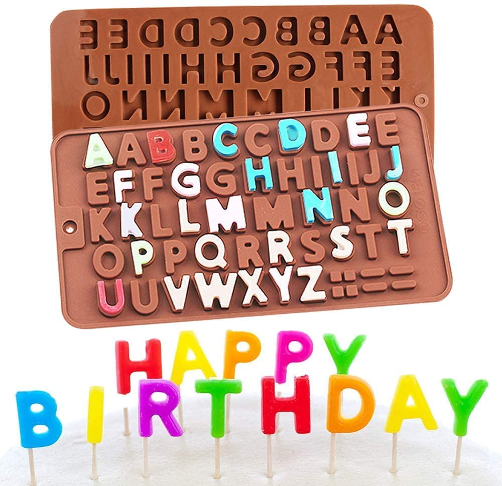 Manunclaims Chocolate Molds Silicone, Break-Apart, Letters, Happy  Birthday/Numbers