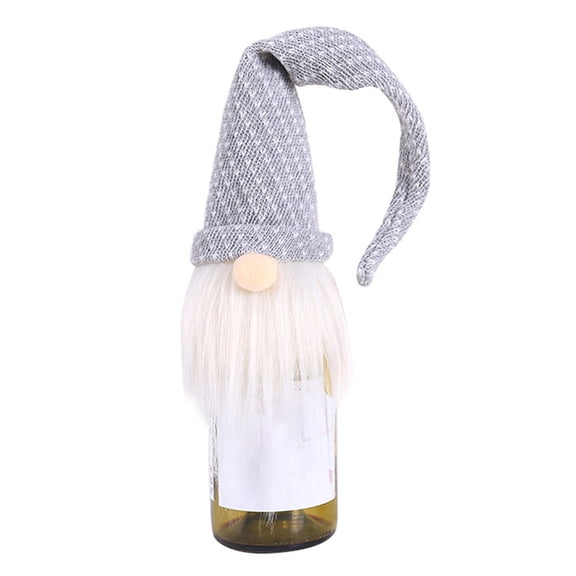 Manunclaims Christmas Gnomes Wine Bottle Cover, Santa Bottle Bag Christmas Wine Bottle Toppers Decorative Santa Plush Wine Bottle Decorations Holiday Home Christmas Decorations