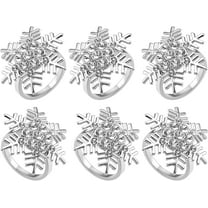Manunclaims Christmas Napkin Rings Set of 6 Pieces Rhinestone Snowflake Napkin Rings and Deer Napkin Rings for Christmas Holidays Dinners Wedding Party Supplies Everyday Use