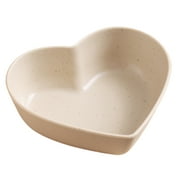 Manunclaims Dessert Dish Heart-shaped Stackable Drop Resistant Washable Sound Construction Pack Food Anti-deform Seasoning Plate for Dining Room