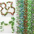 thumbnail image 1 of Manunclaims Flower Garland Fake Rose Vine Artificial Flower Hanging Rose Ivy, DIY Hanging Floral Garland for Home Hotel Office Wedding Party Garden Craft Art Decor, 1 of 1
