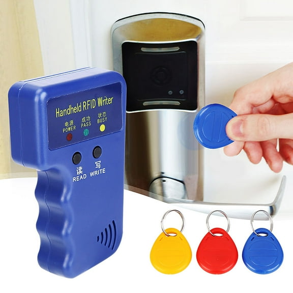 Manunclaims Handheld RFID Writer, Handheld 125KHz RFID Duplicator Copier Writer Programmer Reader EM4305 ID Cards