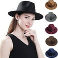 thumbnail image 1 of Manunclaims Indiana Men & Women's Wool Felt Water Repellent Outback Fedora with Belt Buckle, Panama Hat, 1 of 8