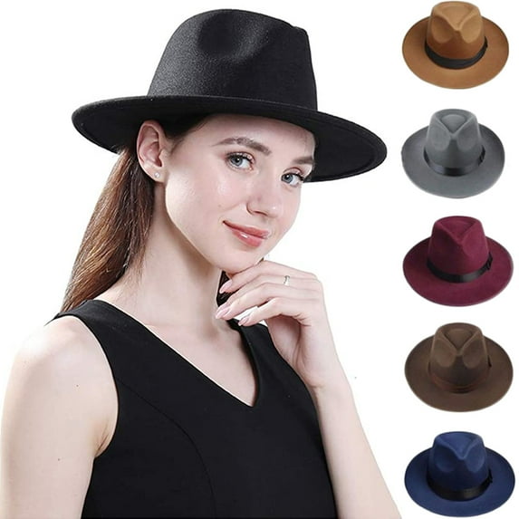 Manunclaims Indiana Men & Women's Wool Felt Water Repellent Outback Fedora with Belt Buckle, Panama Hat