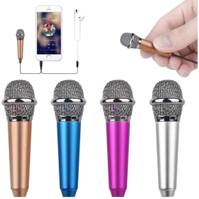Manunclaims Mini Portable Vocal/Instrument Microphone for Mobile Phone Laptop Notebook Apple Sumsung with Holder Clip Singing Mic Equipment Beautiful Vocal Quality