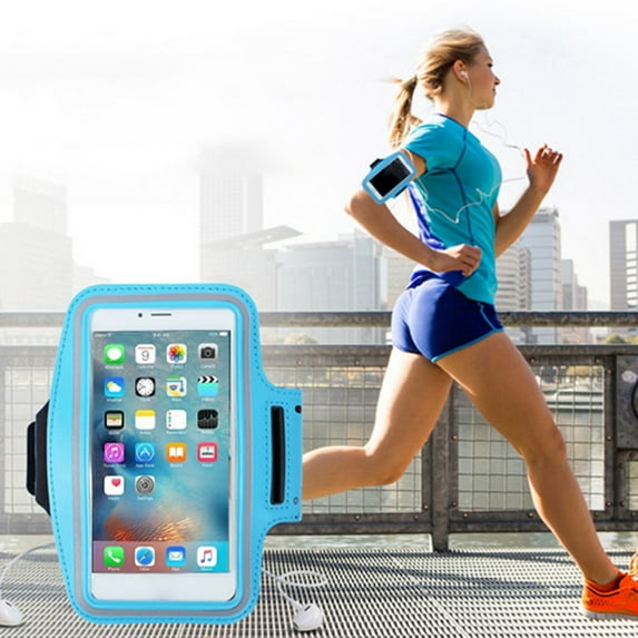 Manunclaims Outdoor Sport Running Waterproof Arm Bag Band Mobile Phone Holder Bag, Fingerprint Touch ID, Arm Sleeve for Excercise,Jogging - fit for phones up to 6 inch like iPhone 12 11 Galaxy LG