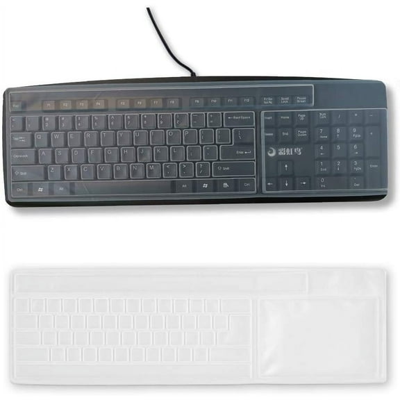 Manunclaims Reusable Waterproof Keyboard Cover, Universal Clear Anti Dust Protector, 2 Pack