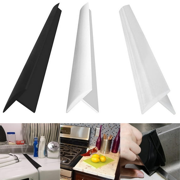Manunclaims Rubber Kitchen Stove Counter Gap Cover Long & Wide Gap Filler, Seals Spills Between Counters, Stovetops, Washing Machines, Oven, Washer, Dryer - Heat-Resistant and Easy Clean(25Inches)
