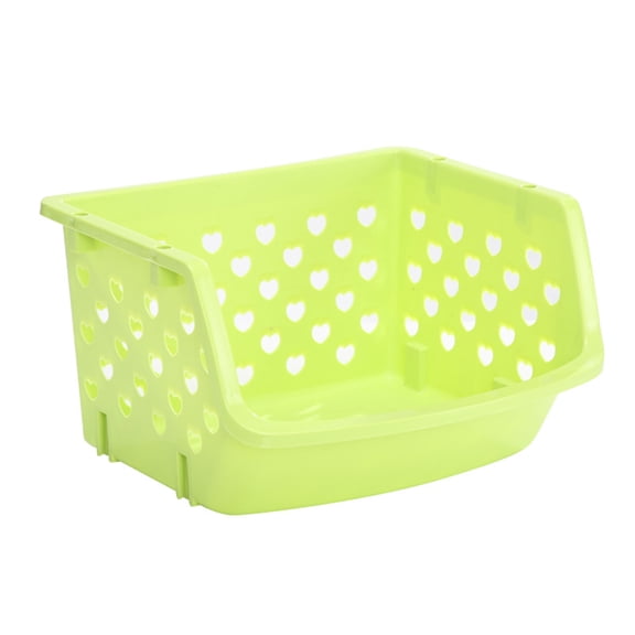 Manunclaims Stackable Storage Bin Stacking Stand Plastic Basket Rack for Bathroom Living Room Kitchen Vegetable Fruit Food - Neatly Laid Out