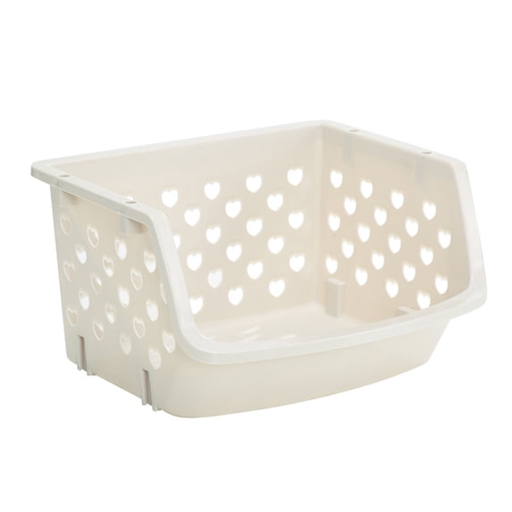 Manunclaims Storage Basket Stackable Plastic Storage Baskets, Durable