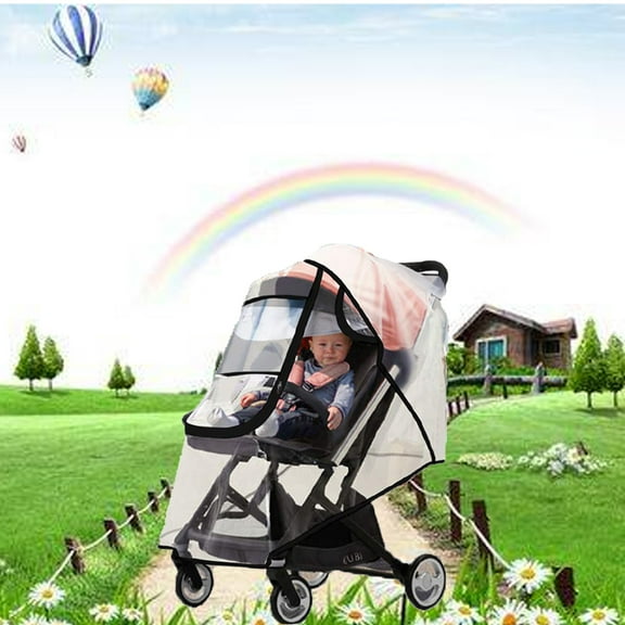 Manunclaims Stroller Rain Cover & Mosquito Net,Weather Shield Accessories - Protect from Rain Wind Snow Dust Insects Water Proof Ventilate Clear-Breathable Bug Shield for Baby Stroller
