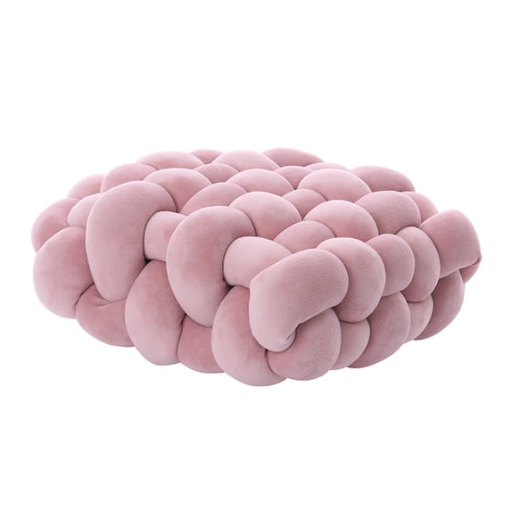 Manunclaims Throw Pillow Soft Touch Comfortable Woven Plush Living Room Sofa Knot Design Cushion Home Decor for Daily Life