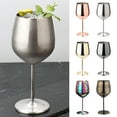 thumbnail image 1 of Manunclaims Vintage 17 oz Unbreakable Stainless Steel Wine Glasses (Set of 4), 1 of 8