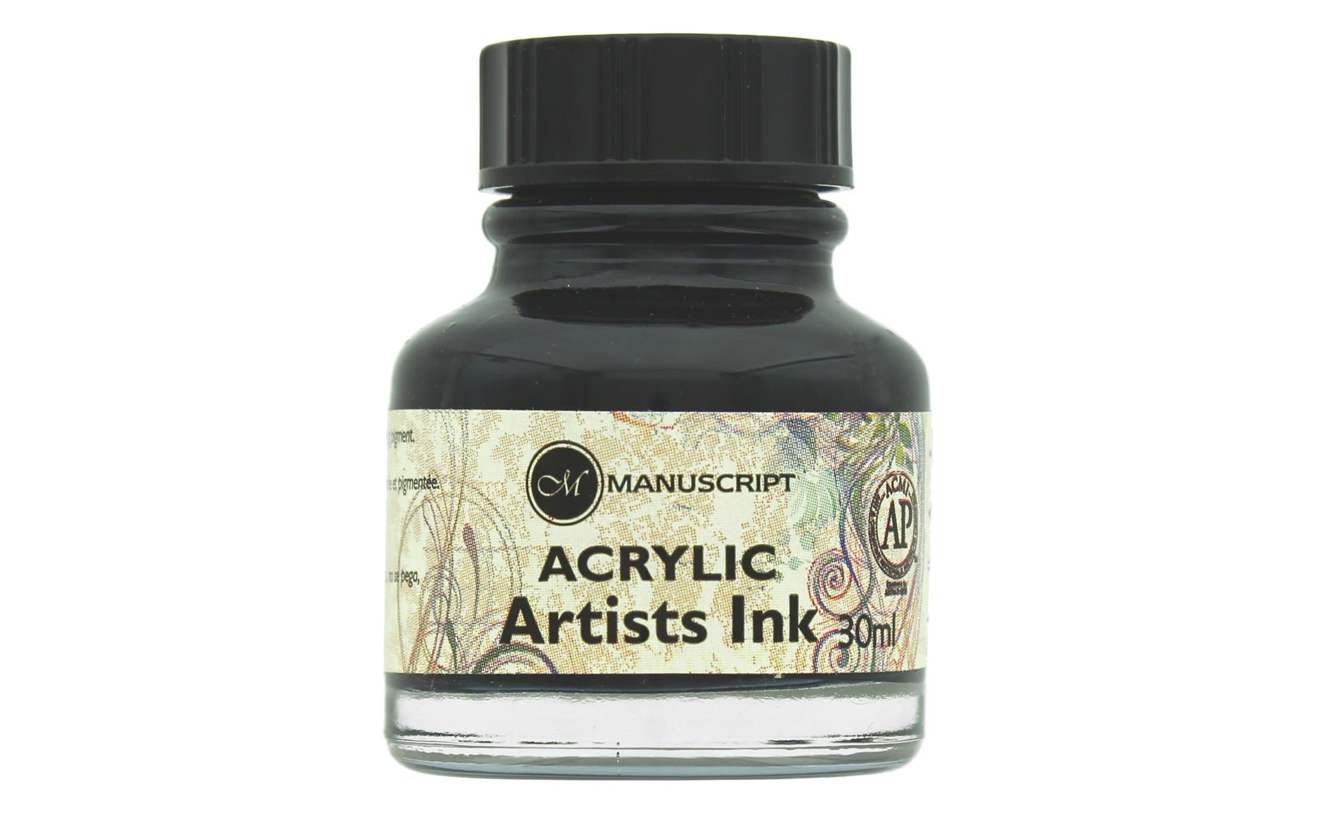 Manuscript Acrylic Artists Ink 30ml-Black