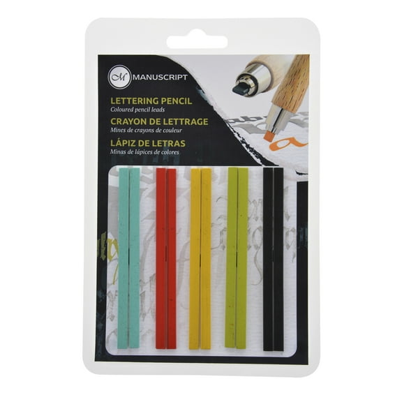 Manuscript CalliCreative Lettering Pencil Refill Leads, Flat Lead, Mixed Colors