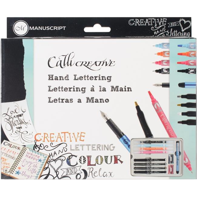 Manu Lettering Manuscript Callicreative Hand Lettering Set- - Walmart.com