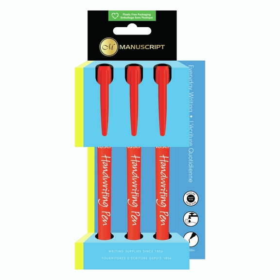Manuscript Handwriting Pens 3/Pkg-Black