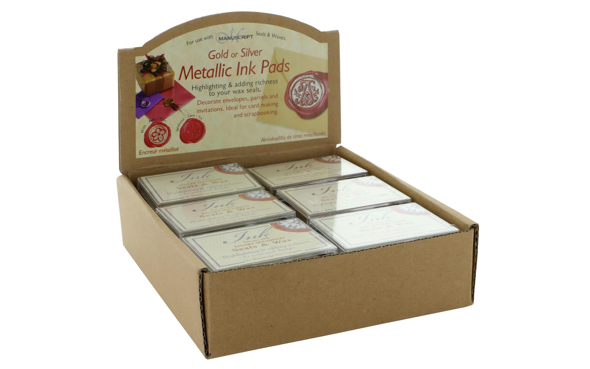 Manuscript Ink Pads Gold 18pc
