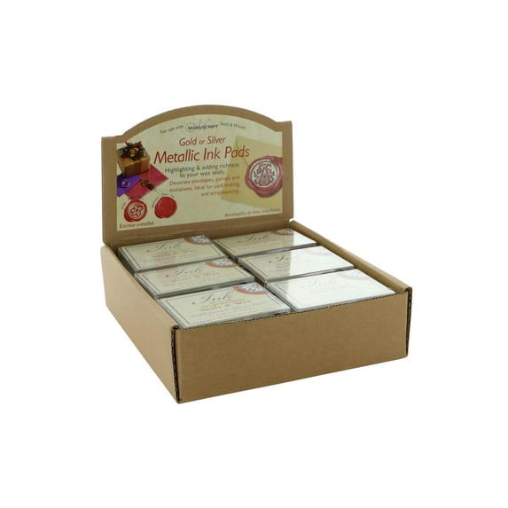 Manuscript Ink Pads Gold 18pc