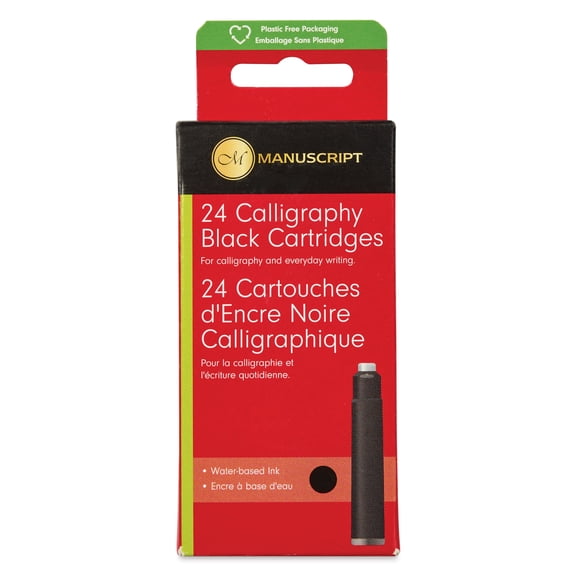Manuscript Ink Refills - Black, Pkg of 24