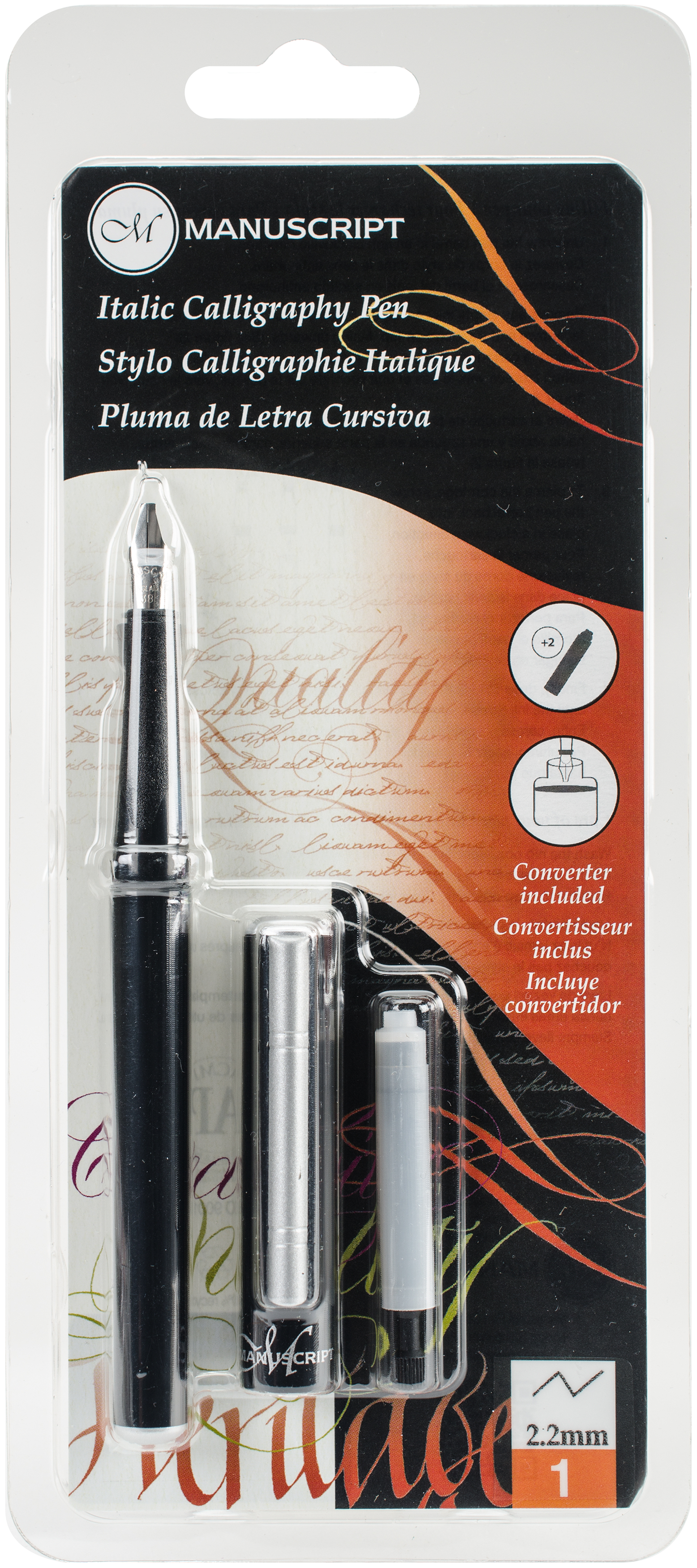 Stylo Plume Calligraphie Manuscript Italic Medium – Pour Droitiers – Conçu En Grande-Bretagne – Avec Cartouche Et Convertisseur