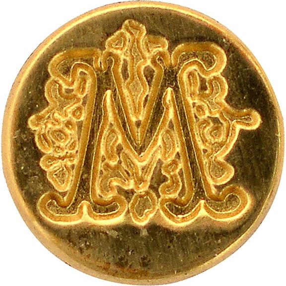 Manuscript Short Handle Design Sealing Set W/Red Wax-M