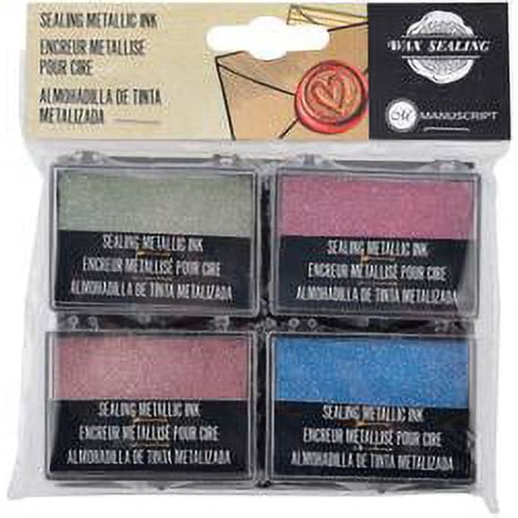 Manuscript Wax Sealing Ink Pad Metallic Set of 4