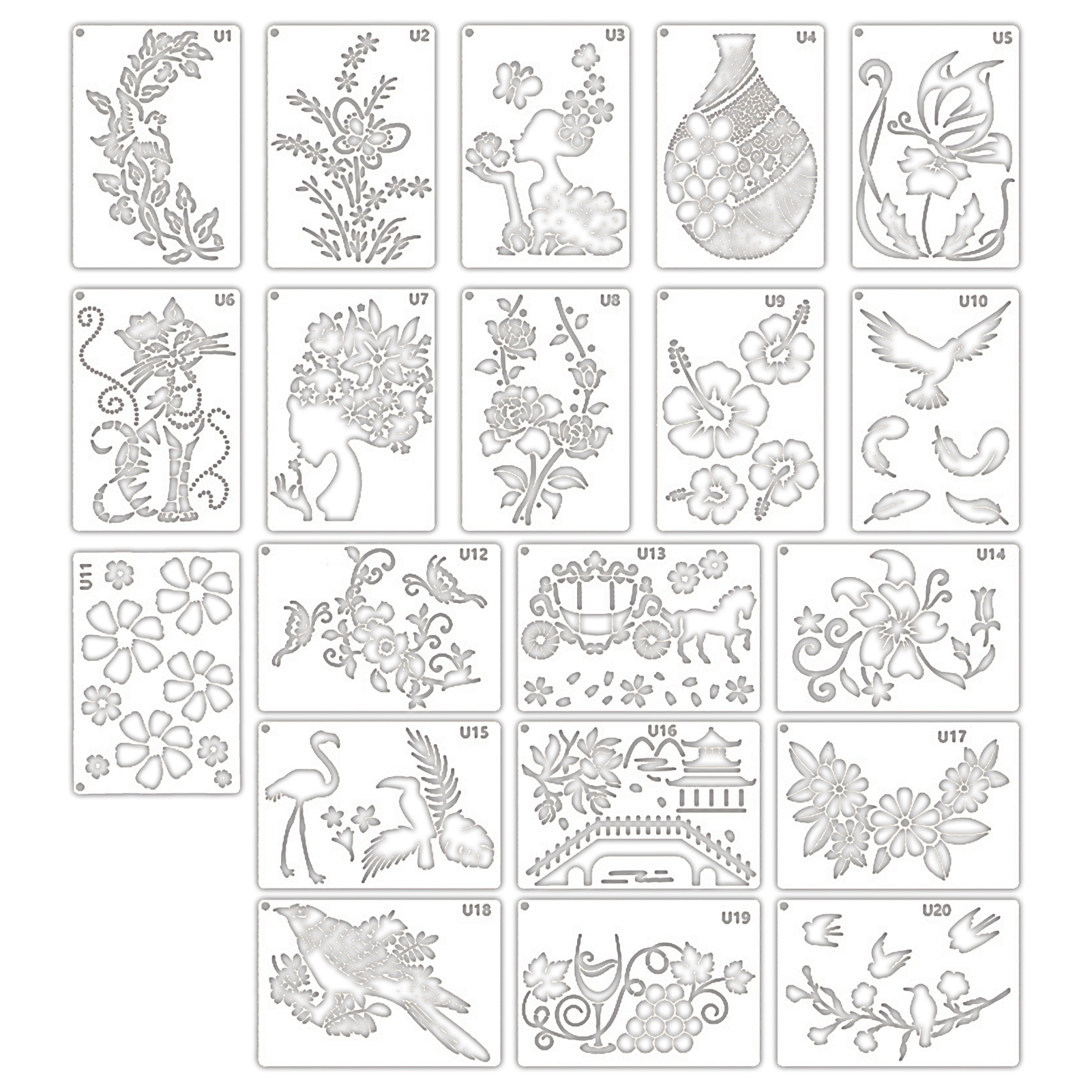 Manwang Animal Painting Templates Reusable Painting Stencils Animals