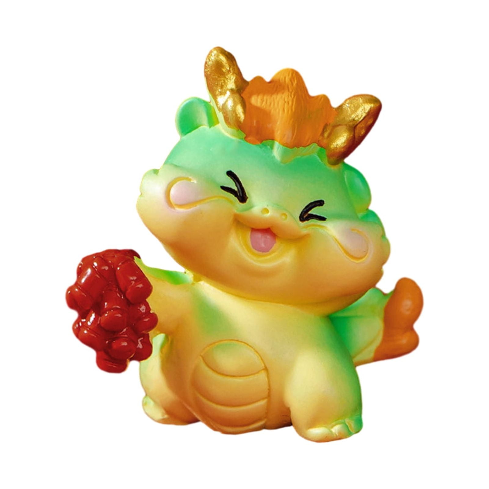 Manwang Dragon Statue Cartoon Dragon Miniature Statue Funny Posture
