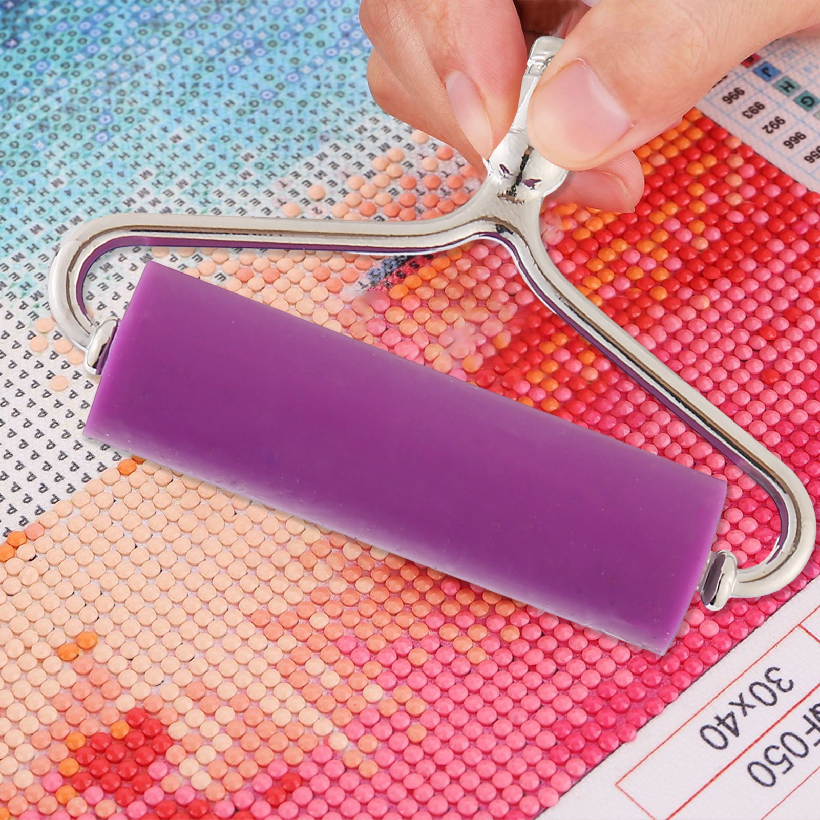 Manwang Evenly Stick Diamonds to Canvas Scroll Wheel Detachable Handle Comfortable Grip Soft