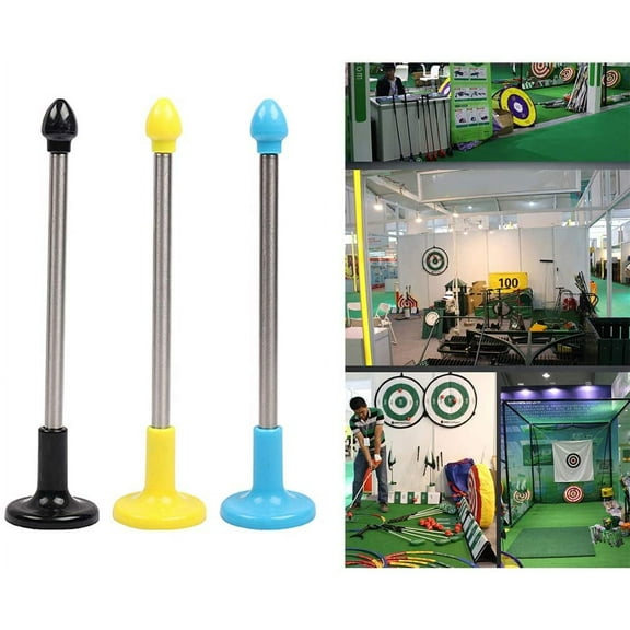 Manwang Golf Lie Angle Tool, Plastic Golf Magnetic Stick Face Aimer Alignment Rod Swing Practice Trainer, Adjustable Length, Three Colors - Yellow