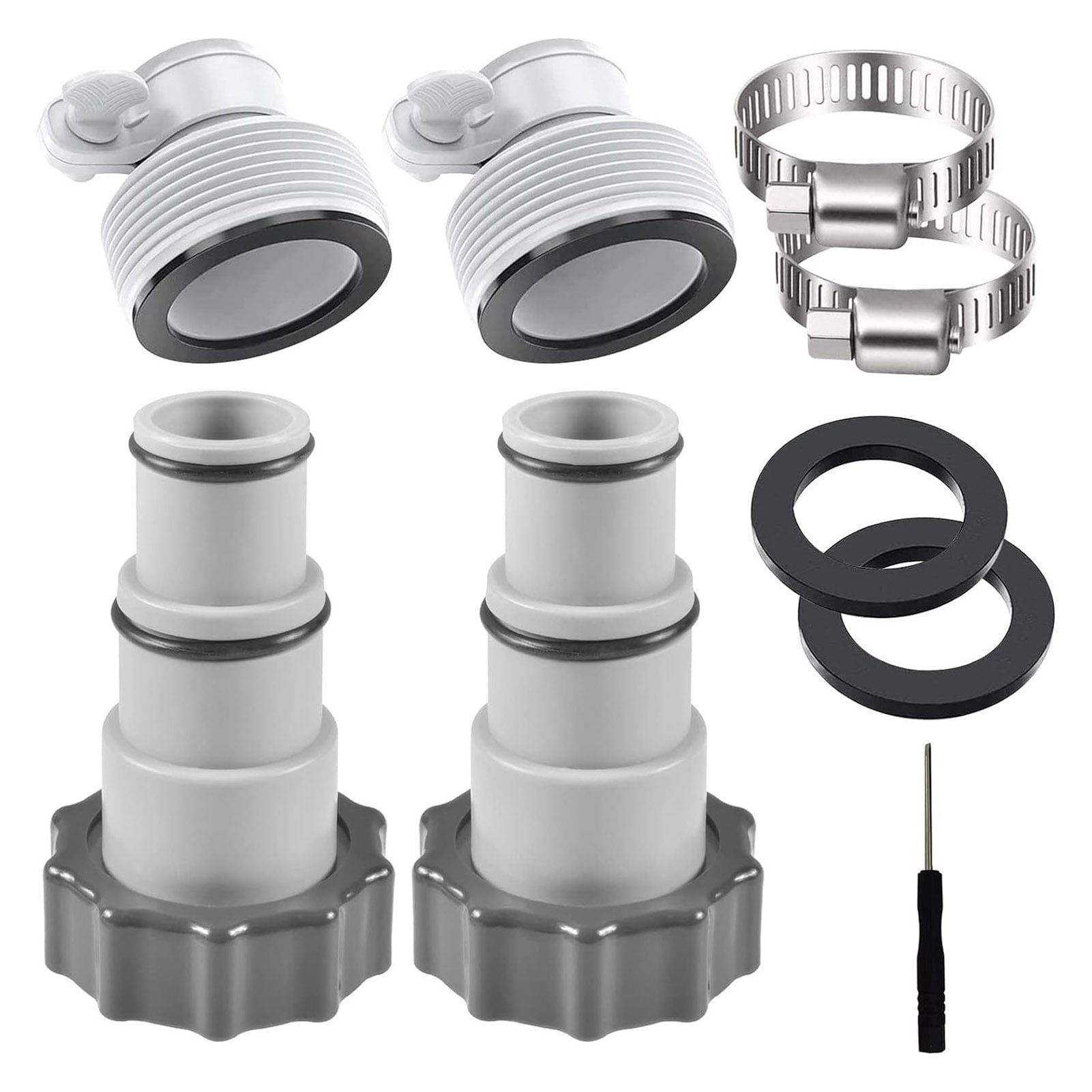 Manwang Hose Adapter for Pool Pump Hose Adapter Reusable Threaded