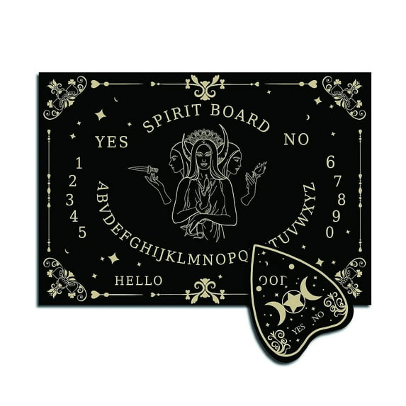 Manwang Mystic Companion Ouija Talking Board Puzzle, Eco-friendly, Easy to Use, Black