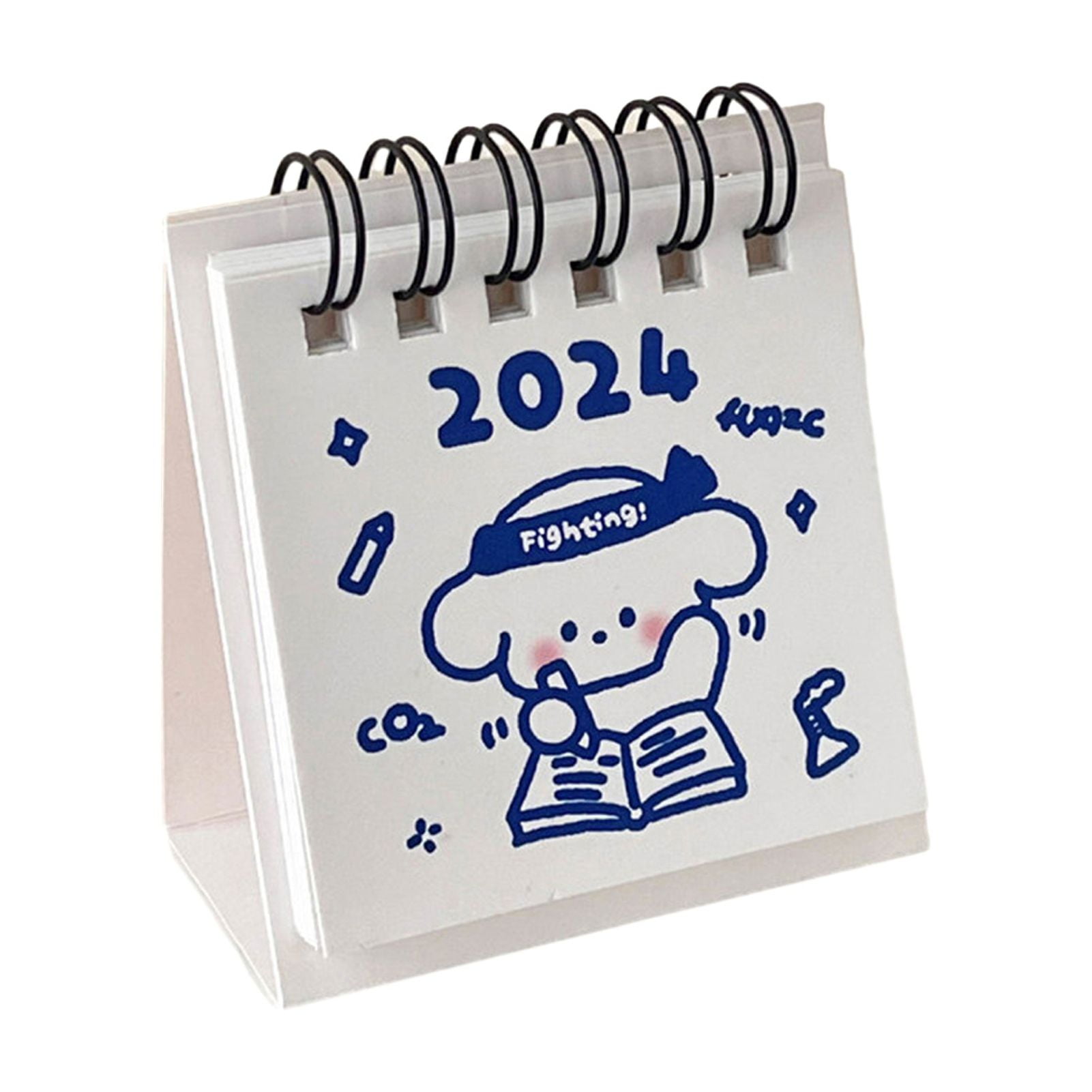 Manwang Organizational Desktop Calendar 2024 Mini Desk Calendar Coil