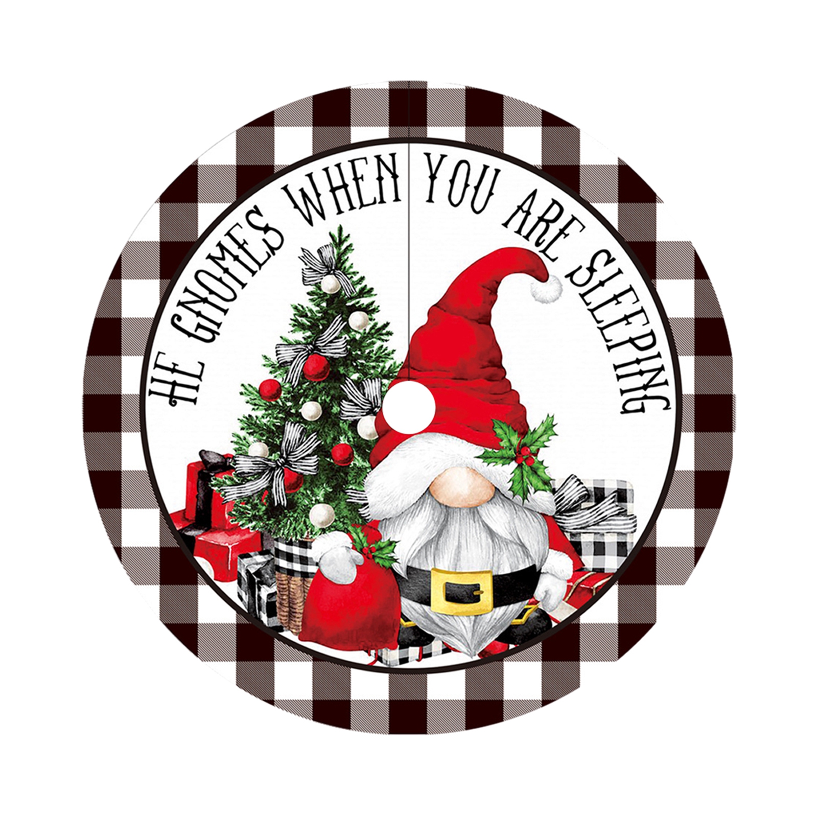 Manwang Printed Christmas Tree Skirt Christmas Tree Skirt Cartoon Santa