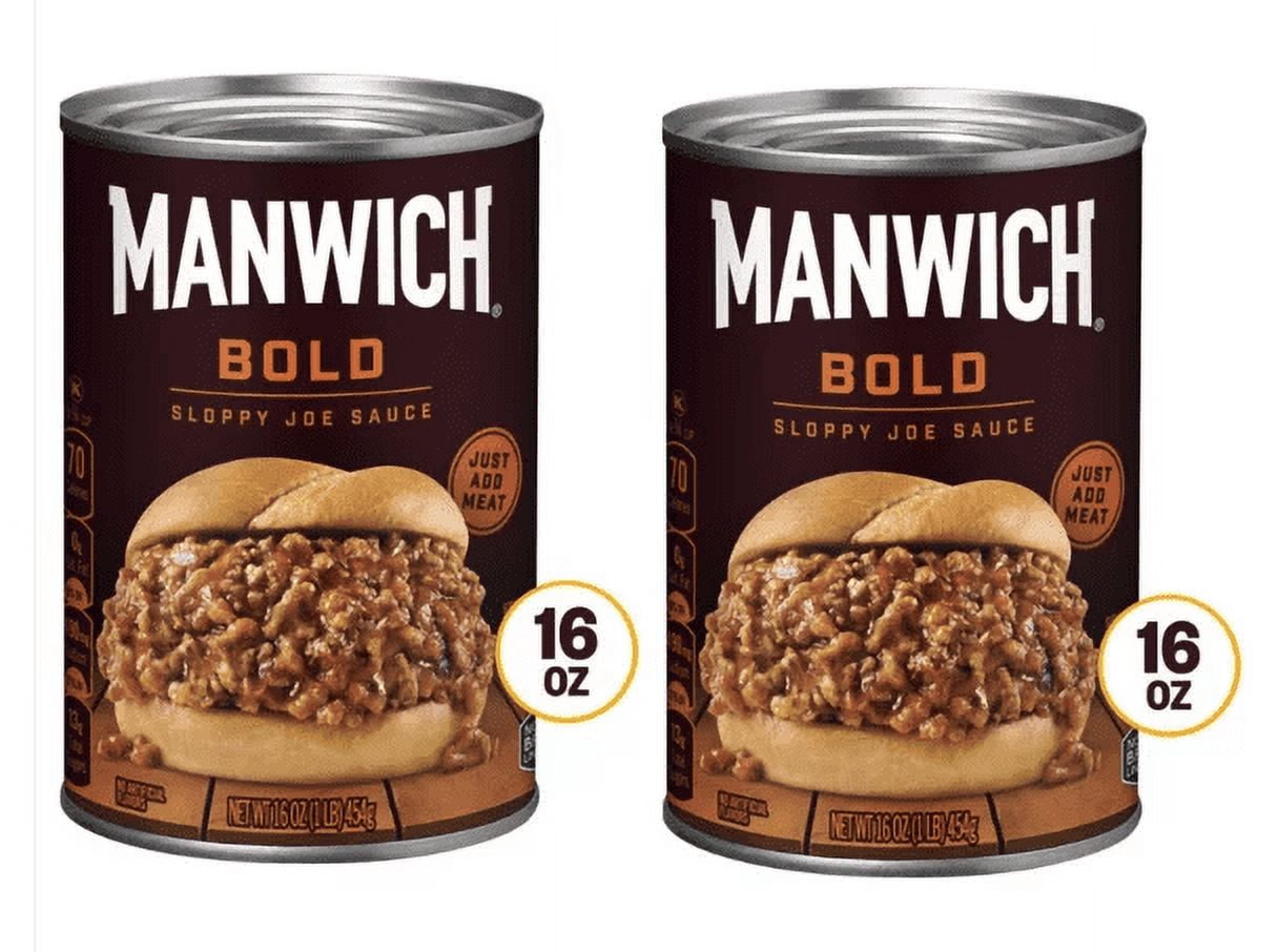 Manwich Sloppy Joe Sauce, Bold Flavor, Canned Sauce 16oz pack of 2