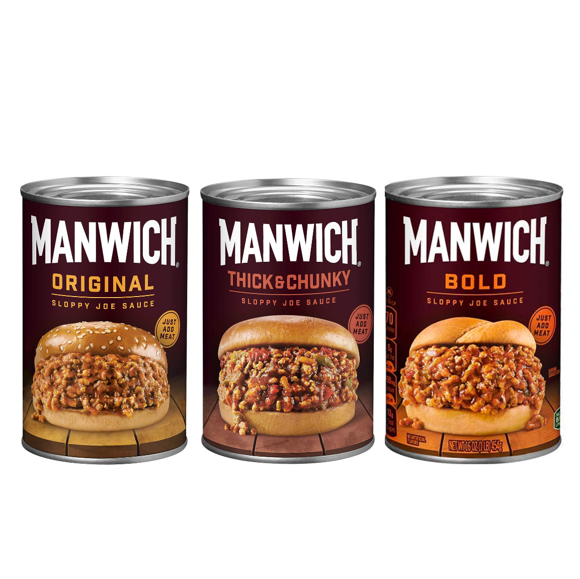Manwich Sloppy Joe Sauce Variety Pack Bold, Original and Thick&Chunky