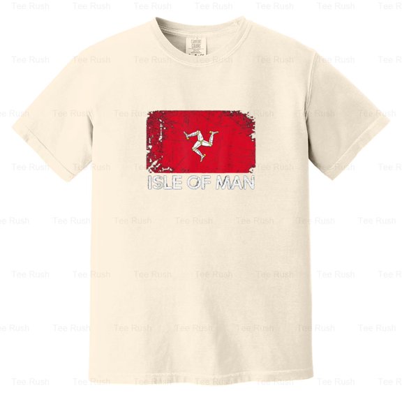 Manx Flag Vintage Made In Isle Of Man UK, Ellan Vannin, Mannin, Gift, Comfort Color T-Shirt Unisex, up to 4XL