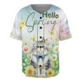 thumbnail image 1 of Manx Hello Spring Time Flower Floral Nature All Over Print 3D Baseball Shirt Cat Lover Kitten Owner Gifts Softball Sport - 02031, 1 of 6