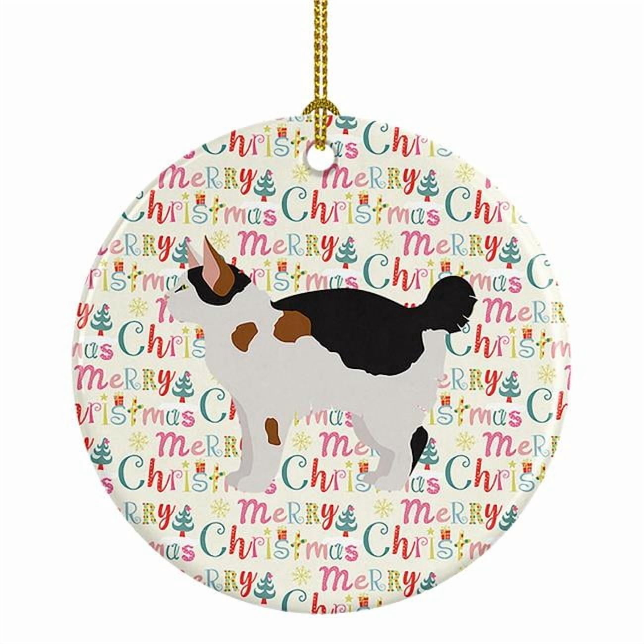 Manx #3 Cat Christmas Ceramic Ornament 2.8 in x 2.8 in