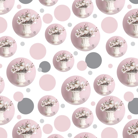 Manx Tabby Kitten Cat Sleeping Flower Vase Premium Gift Wrap Wrapping Paper Roll