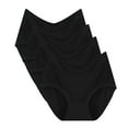 thumbnail image 1 of ManxiVoo 4 Pack Women's Full Coverage Underwear Plus Size High Waisted Briefs Multipack Cotton Comfort Ladies Panties XXL Size Black, 1 of 8