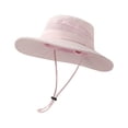 thumbnail image 1 of ManxiVoo Adjustable Wide Brim Sun Hat with Ponytail Opening Summer Outdoor Protection for Walking Travel Beach Activities Pink, 1 of 3