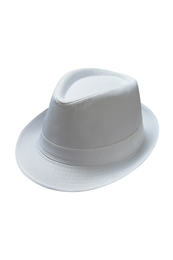Classic British Style Panama Hat for Women Men Breathable Weave Summer Sun Hat with Ribbon Detail White