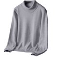thumbnail image 1 of ManxiVoo Cozy Mid Neck Heavy Knit Sweater for Women Thick Winter Pullover Long Sleeve Casual Loose Fit Top L Size Dark Gray, 1 of 6