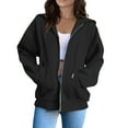 thumbnail image 1 of ManxiVoo Custom Text Photo Hoodie For Women Zip Up Pullover With Sleeve Design Your Own Graphic M Size Black, 1 of 6