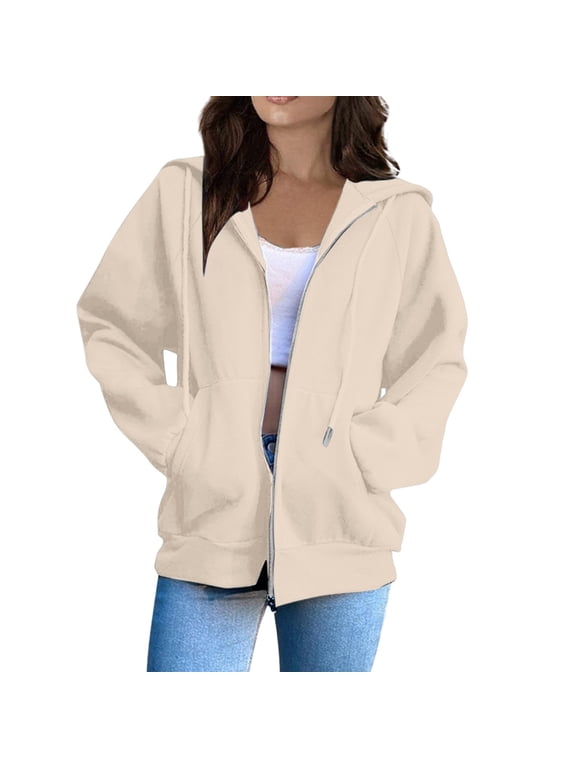 Custom Text Photo Hoodie For Women Zip Up Pullover With Sleeve Design Your Own Graphic S Size Beige