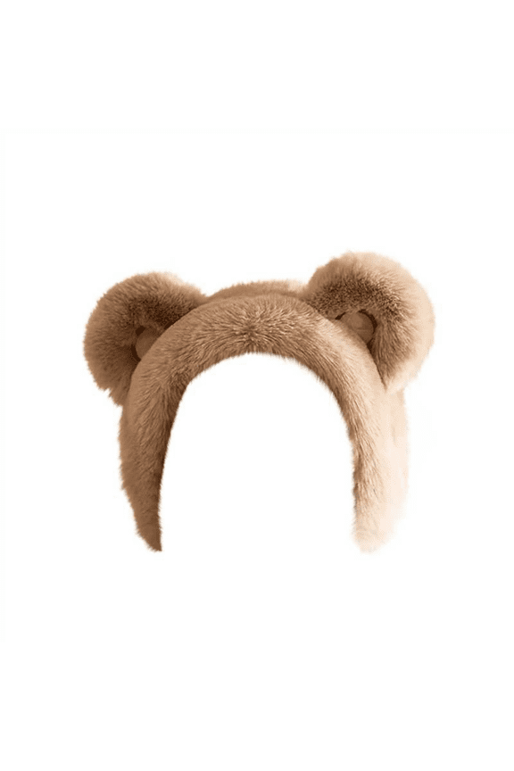 Cute Bear Ear Trapper Hat with Adjustable Chin Strap for All Day Winter Comfort and Play Khaki