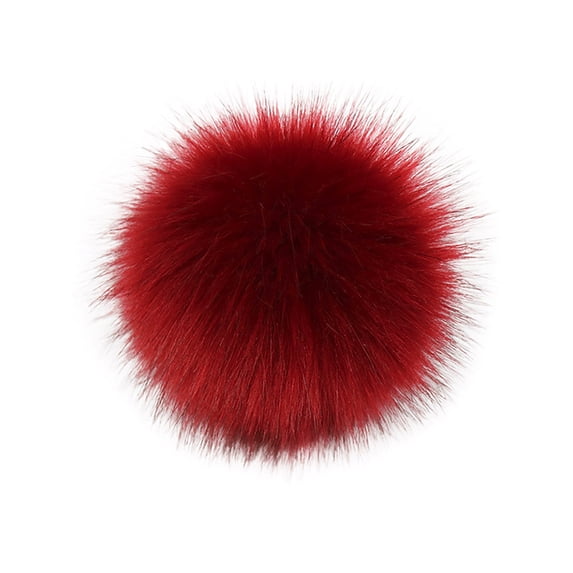 ManxiVoo Fake Fur Pom Pom Ball with Press Button for DIY Knitting Hats Accessories Easy to Attach and Craft Projects One Size Size