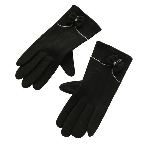 ManxiVoo Fashionable Women Winter Gloves with Touchscreen Function and Warm Lining for All Day Comfort in Cold Weather Black